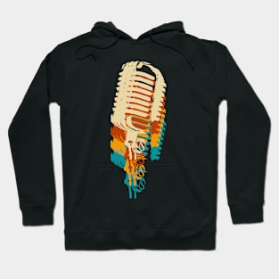 retro hip hop microphone Hoodie